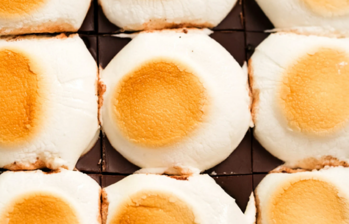 marshmallows on GOOEY OREO S’MORES BARS