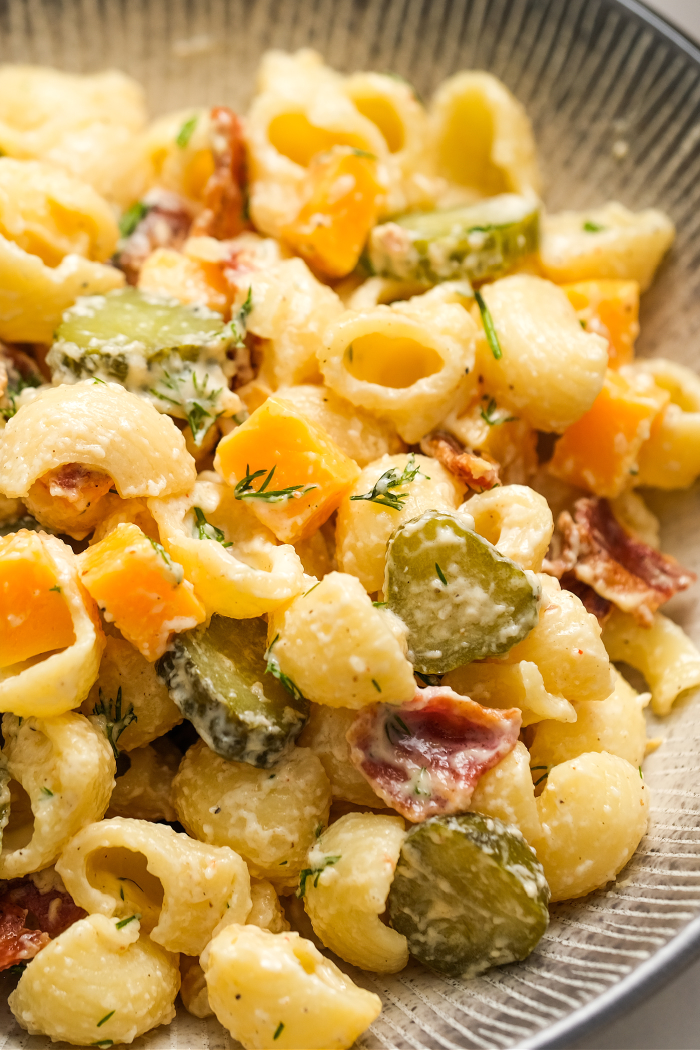 Dill Pickle Pasta Salad - Reluctant Entertainer