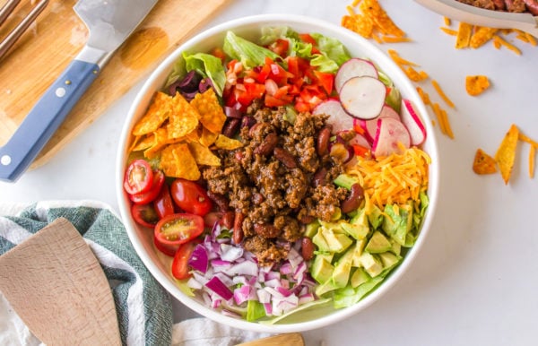 deconstructed Taco Salad with Catalina Dressing