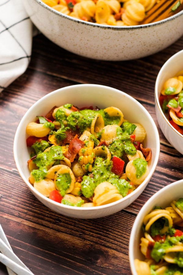 servings of Orecchiette Pasta Salad