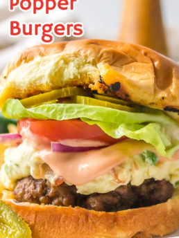 Jalapeno Popper burgers with sauce