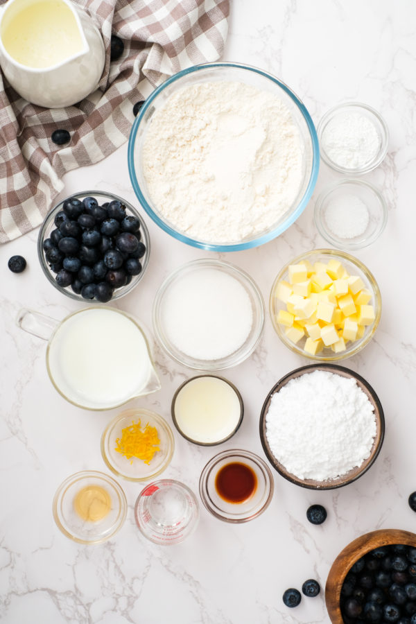 ingredients to make Blueberry Biscuits