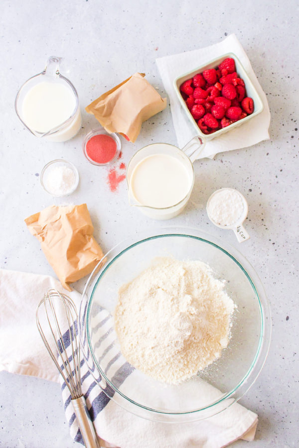 ingredients to make Raspberry Poke Cake