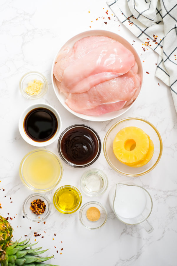 ingredients for Hawaiian BBQ Chicken