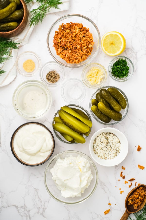 ingredients for Fried Pickle Dip