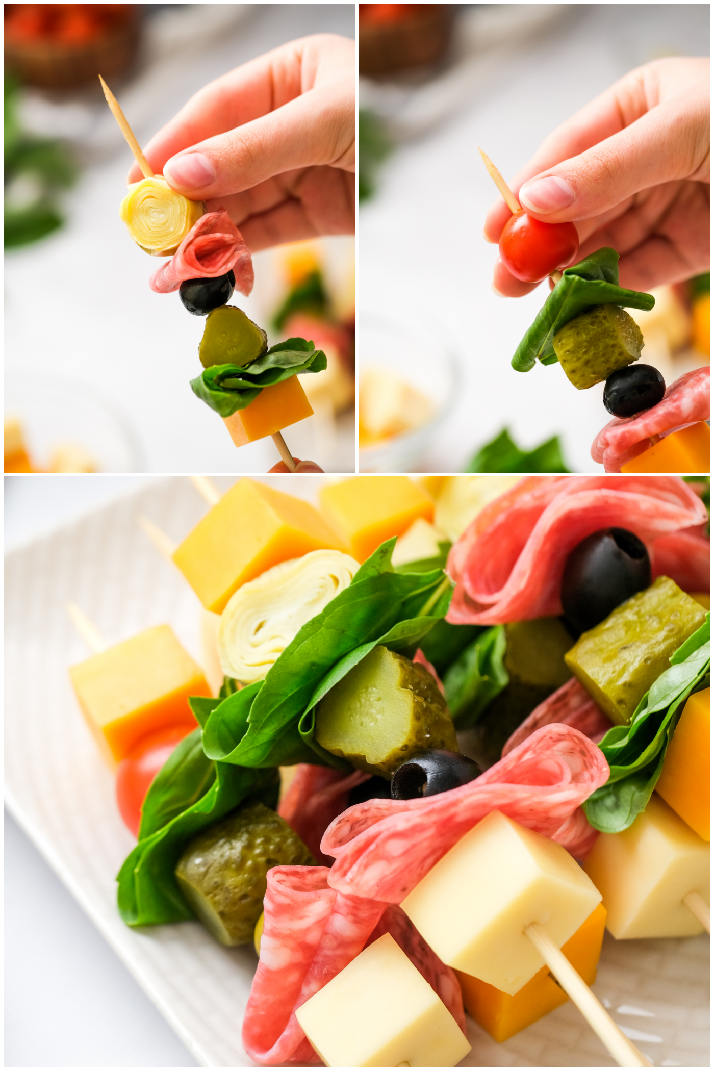 how to make Charcuterie Skewers