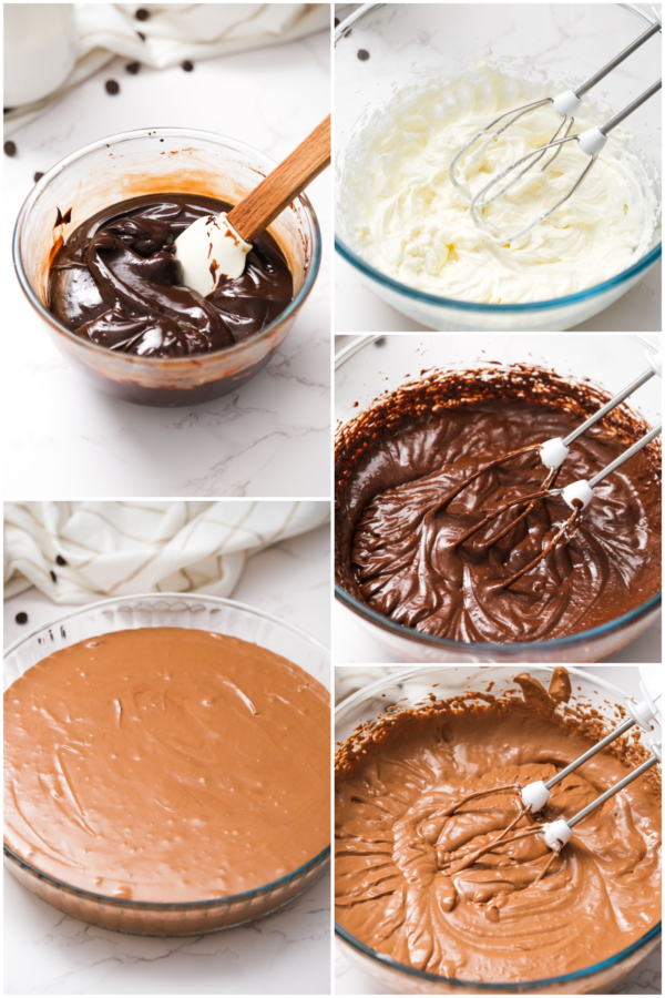 making chocolate mousse