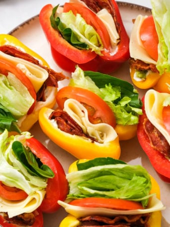 platter of BLT Bell Pepper Sandwiches