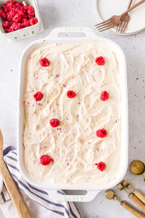 a 9x13 Raspberry Poke Cake