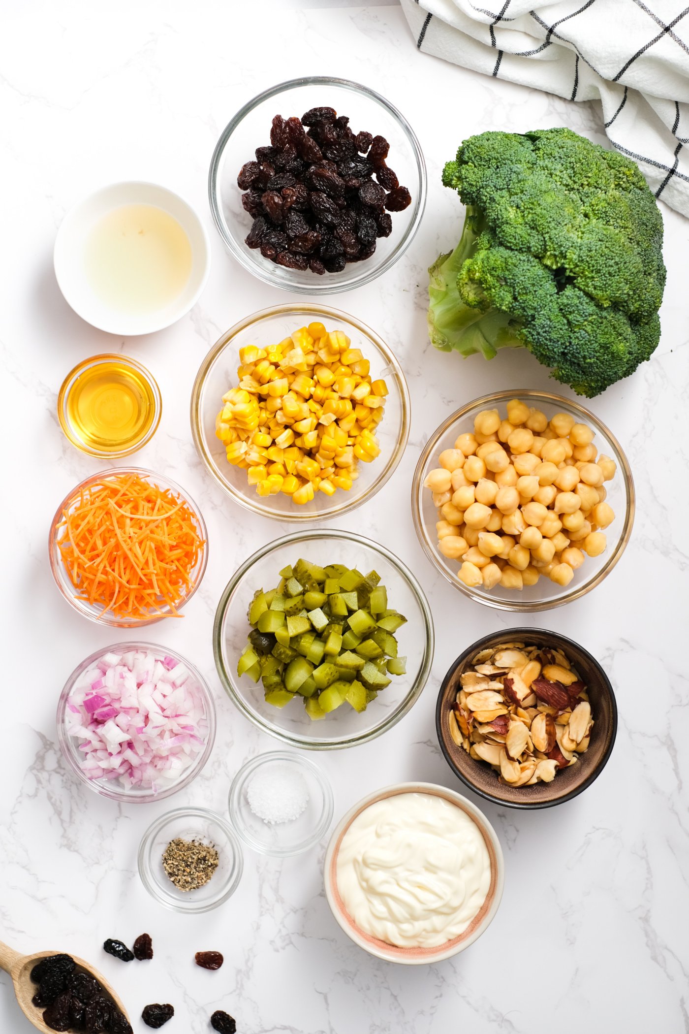 ingredients for broccoli salad