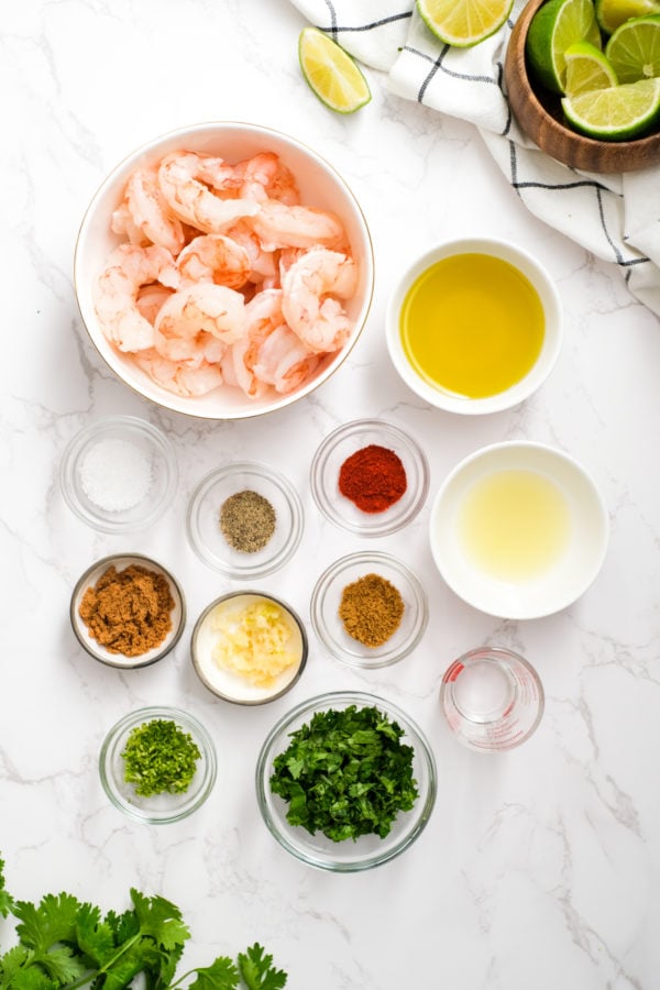 ingredients for Margarita Shrimp