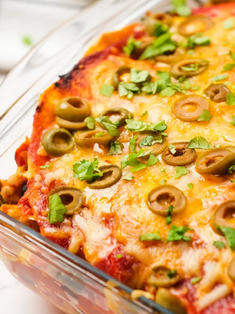 mexican tortilla lasagna layered