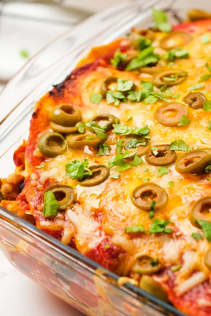 mexican tortilla lasagna layered