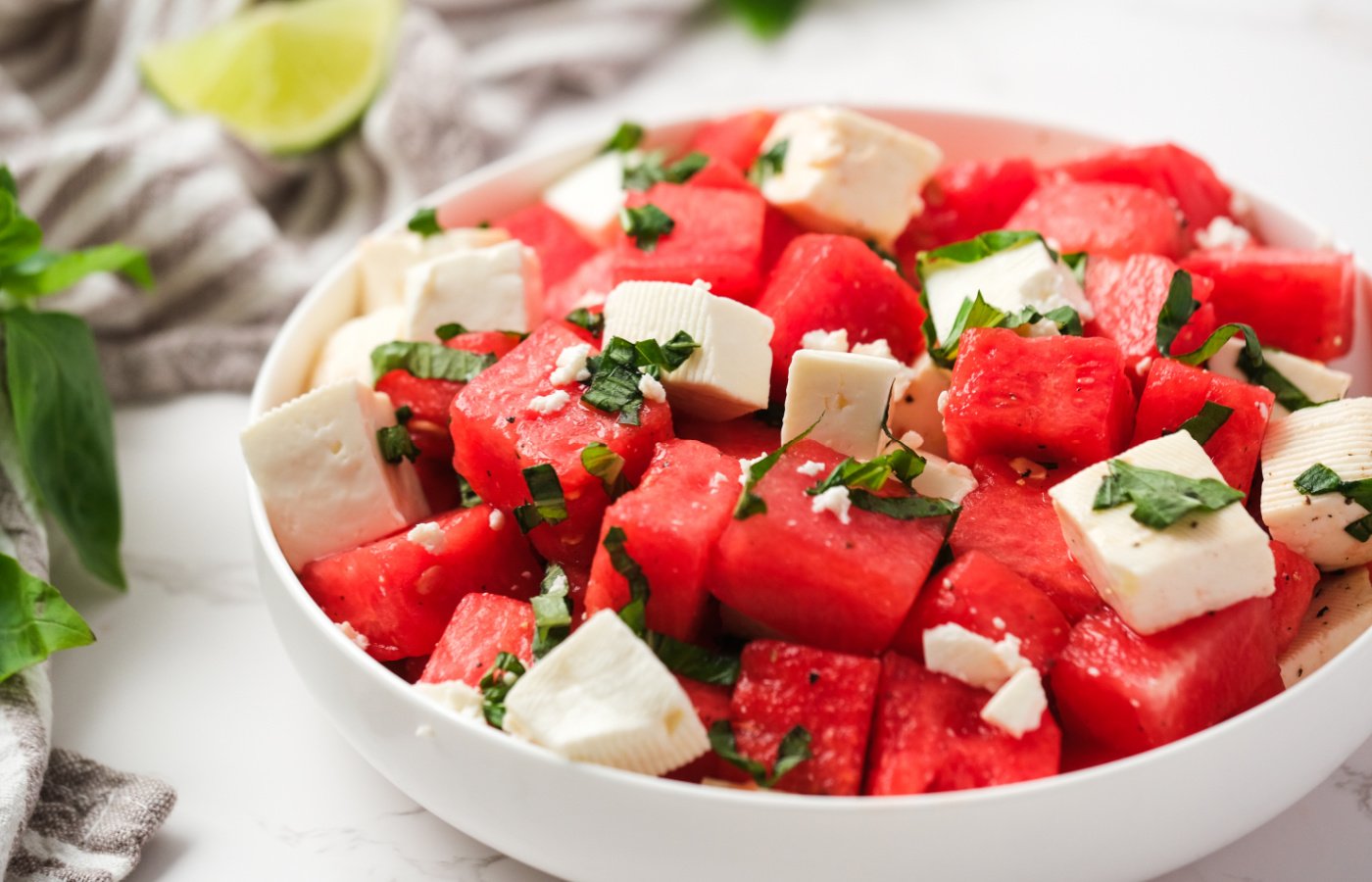 Watermelon Basil Salad