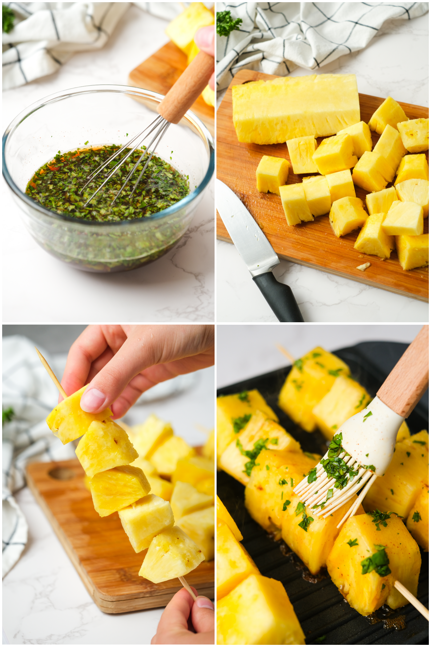 how to make Grilled Tequila-Pineapple Skewers