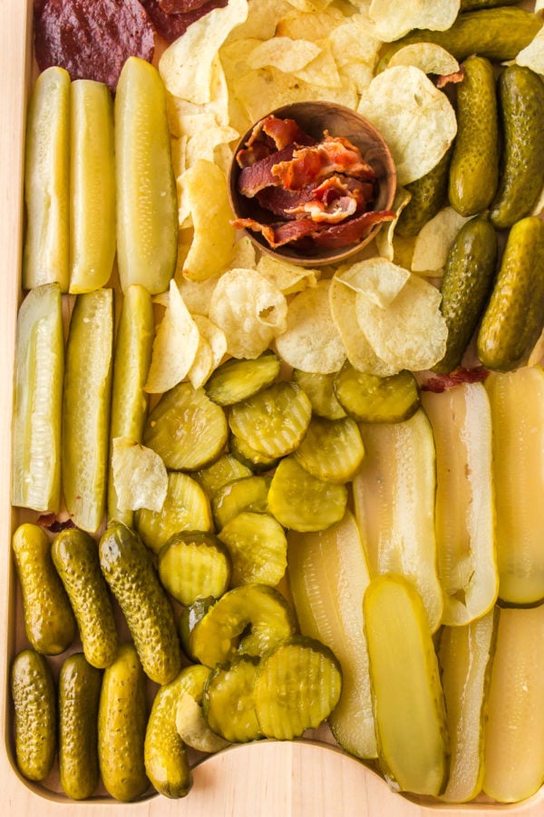 sweet pickles and dill pickles