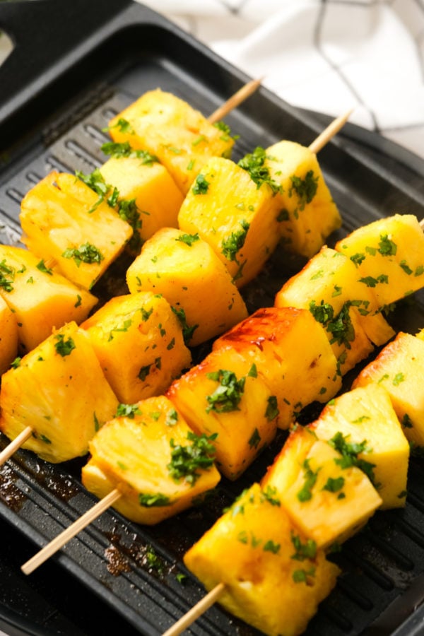 Grilleing Tequila-Pineapple Skewers