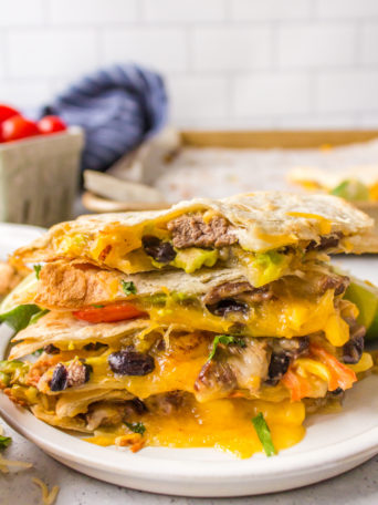 stack of Steak Quesadillas