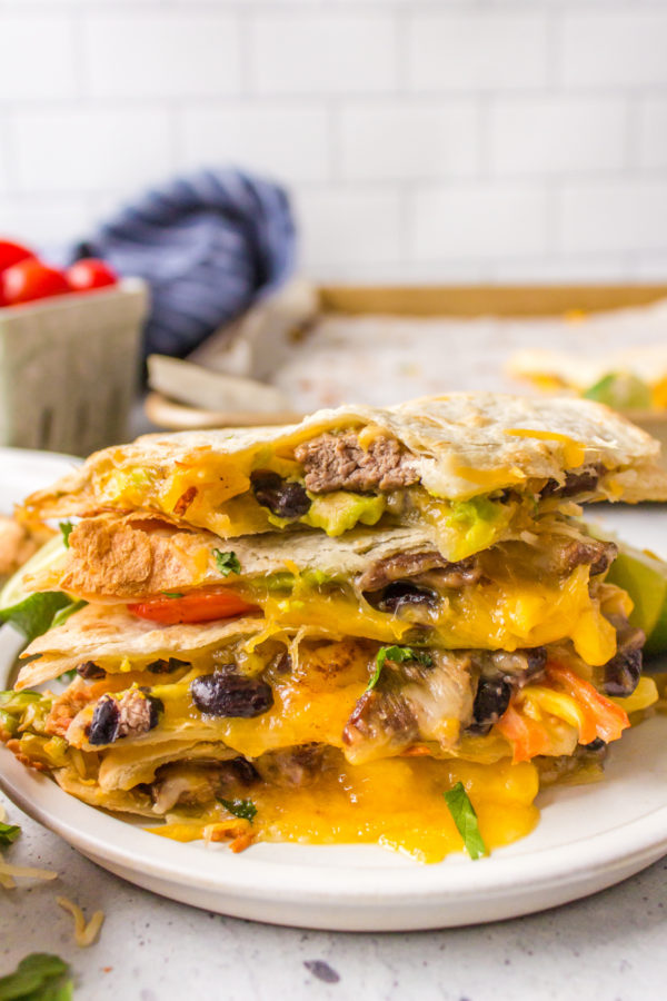 stack of Steak Quesadillas