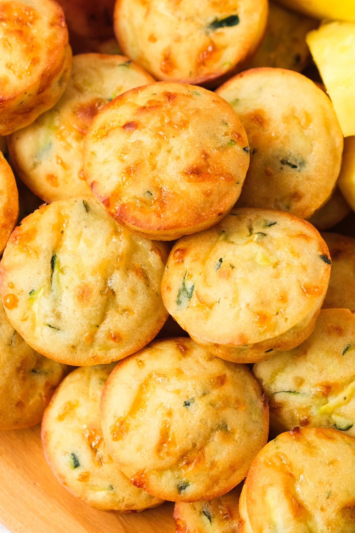 a pile of Baked Cheesy Zucchini Bites