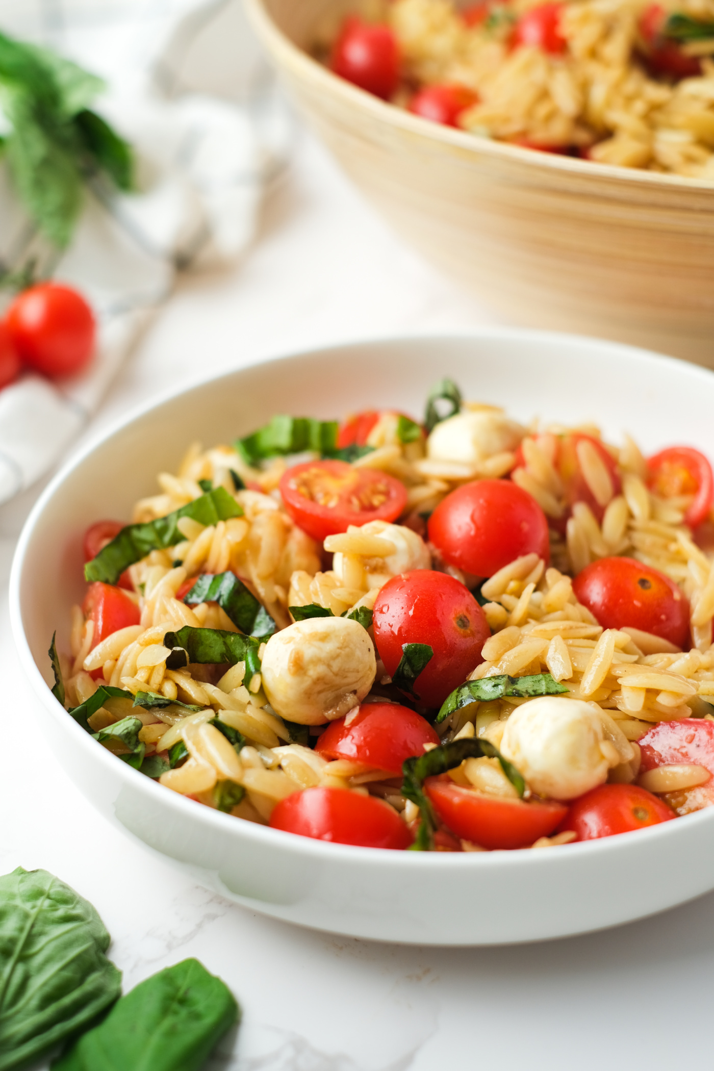 Caprese Orzo Salad Reluctant Entertainer