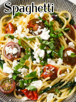 Greek Spaghetti with feta