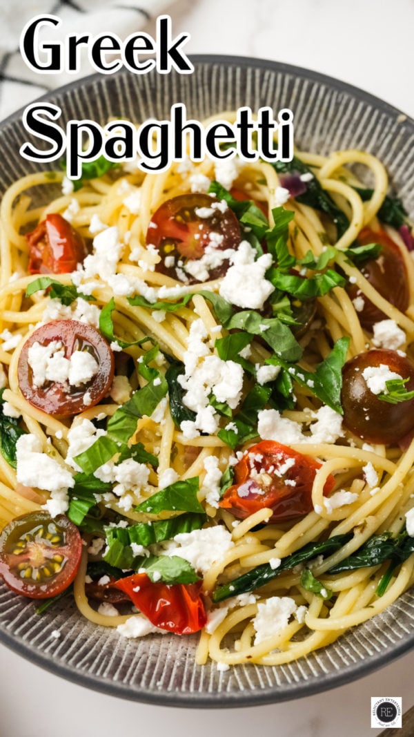 Greek Spaghetti with feta