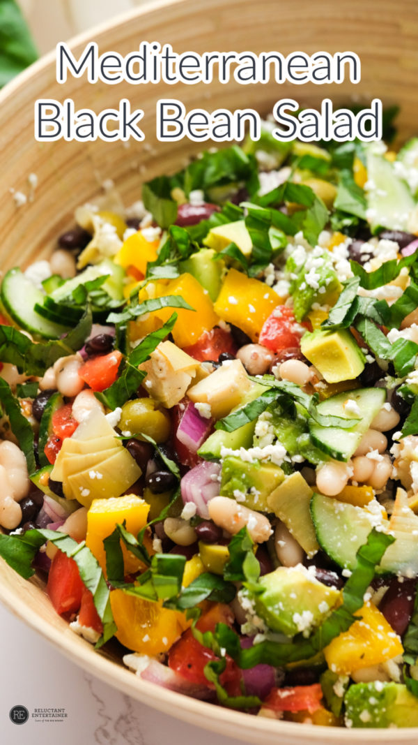 fresh veggies on a Mediterranean Salad