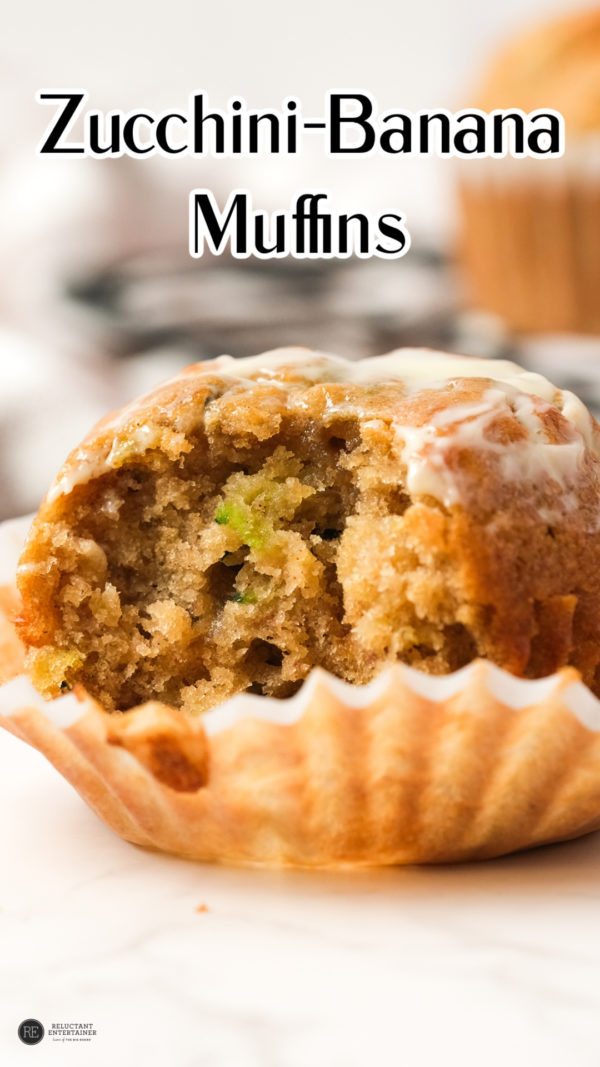 a buttery Zucchini-Banana Muffin