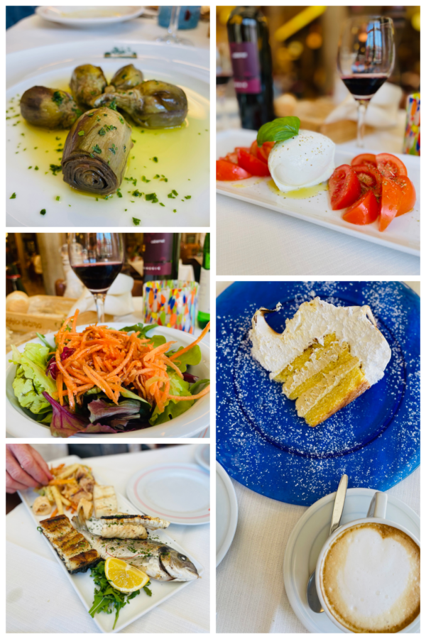 dinner in Burano, Italy