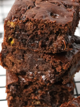 ooey gooey banana brownies with no flour