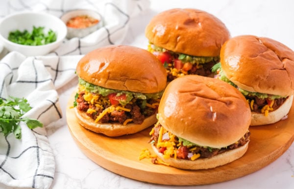 4 Taco Sloppy Joes