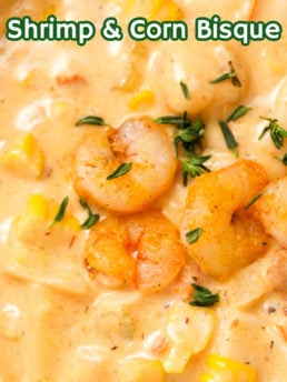 soup with corn and shrimp