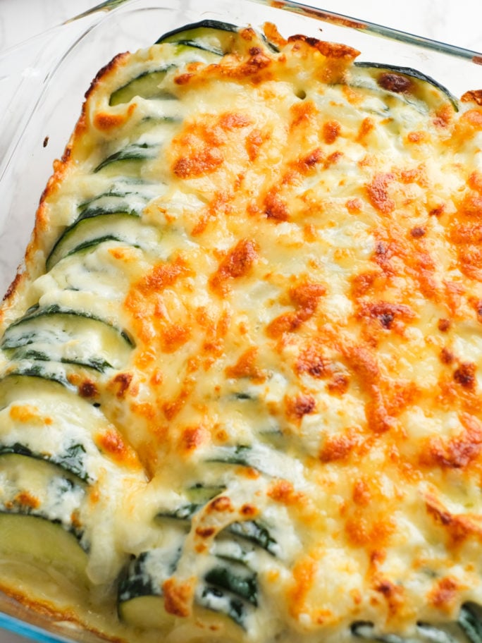 Zucchini Casserole with Sour Cream - Reluctant Entertainer