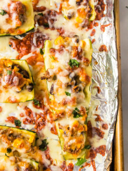 cheesy pan of zucchini