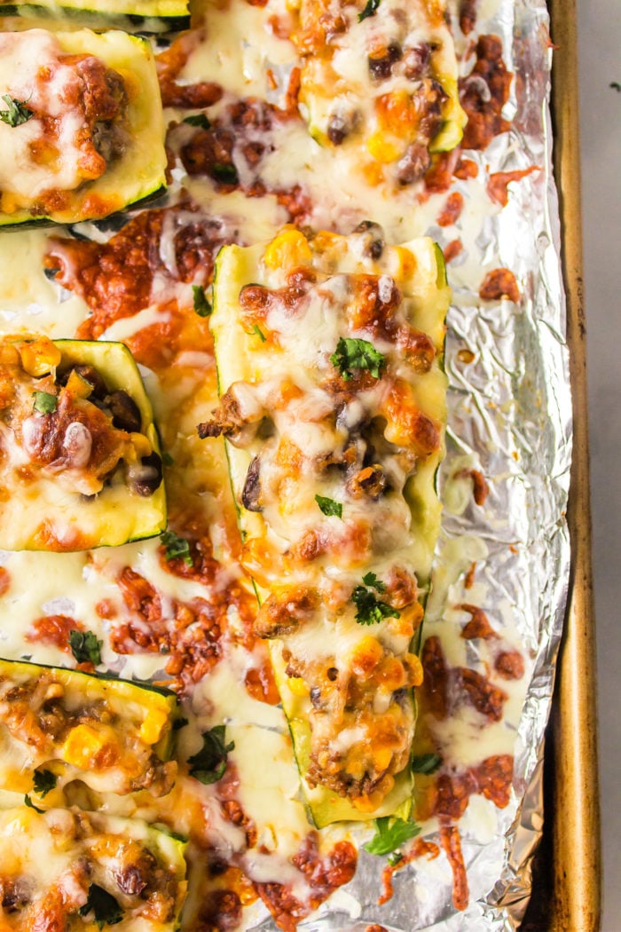 cheesy pan of zucchini