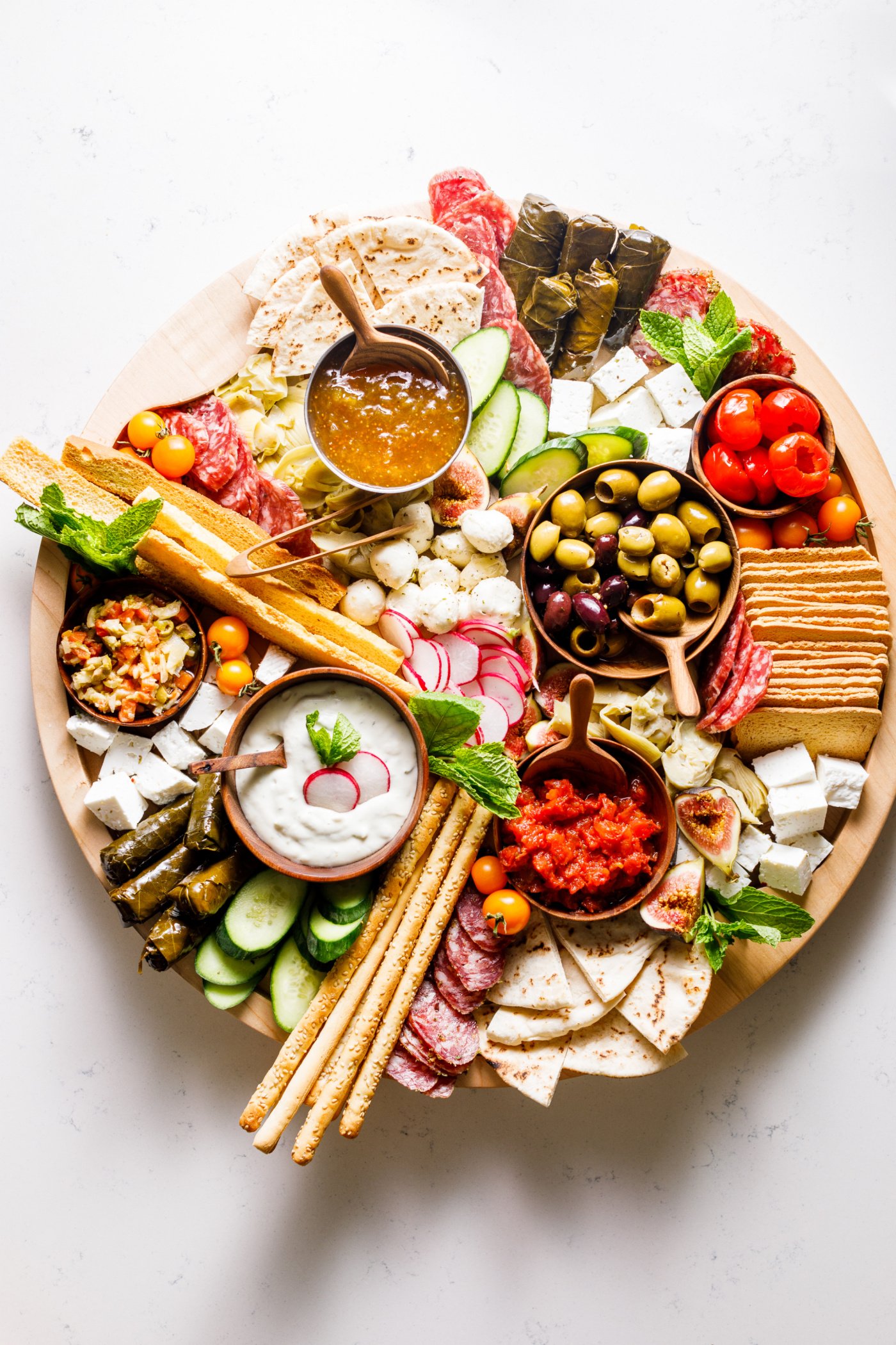 Mediterranean Charcuterie Board - Reluctant Entertainer