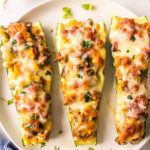 Zucchini Boats with Ground Beef