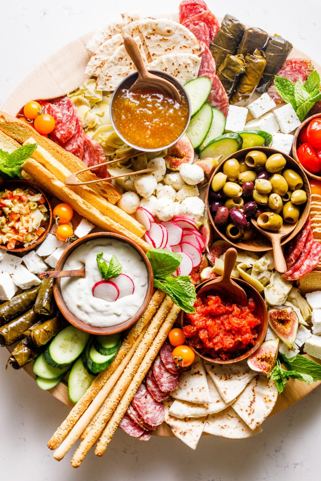 Mediterranean Charcuterie Board - Reluctant Entertainer