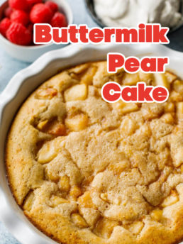 a pear cake with buttermilk, so moist!