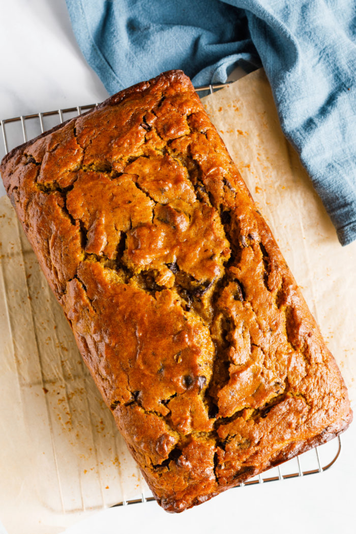 a loaf of pumpkin bread
