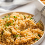 fork bite of rice
