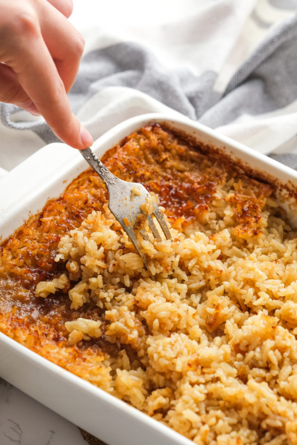 fluffing a recipe of Stick of Butter Rice