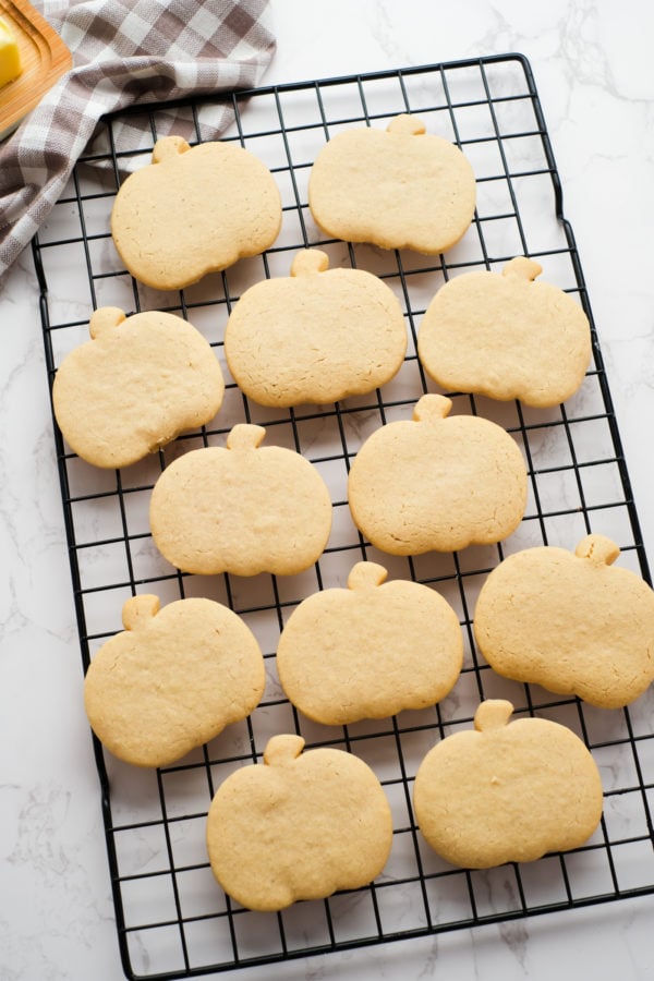 pumpkin shaped roll out cookies