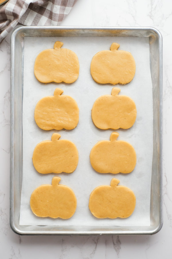 pumpkin shape cookies dough
