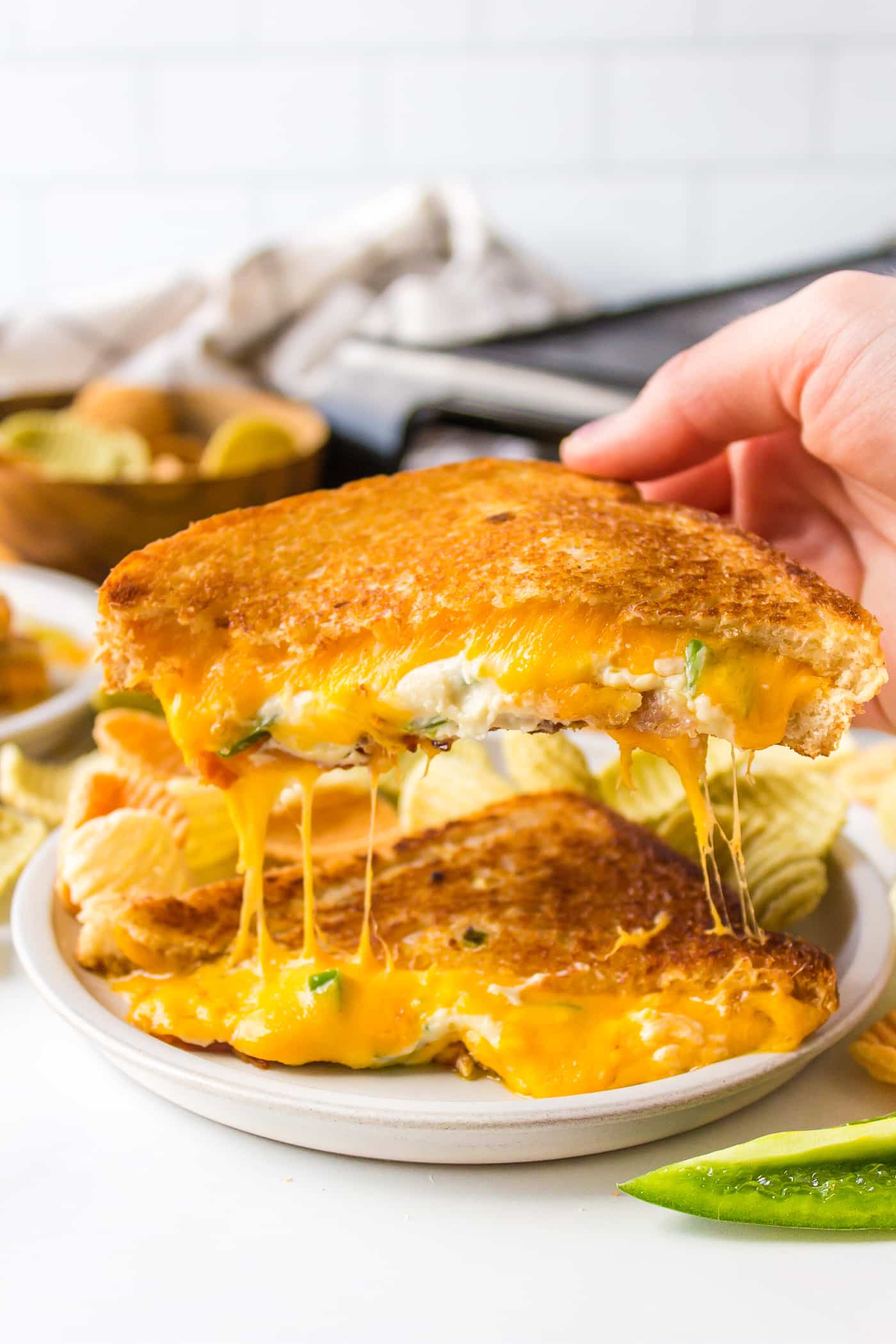 3 Cheese Everything Spice Grilled Cheese. - Half Baked Harvest