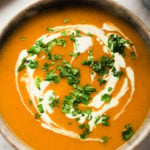 Pumpkin Soup with Canned Pumpkin with parsley