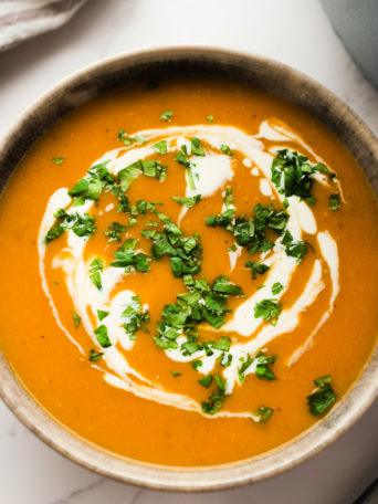 Pumpkin Soup with Canned Pumpkin with parsley