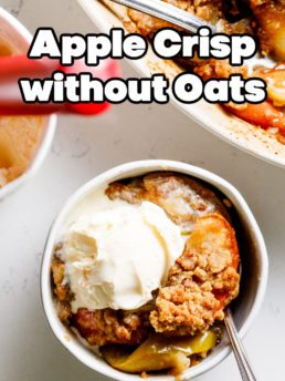 Apple Crisp Without Oats with ice cream