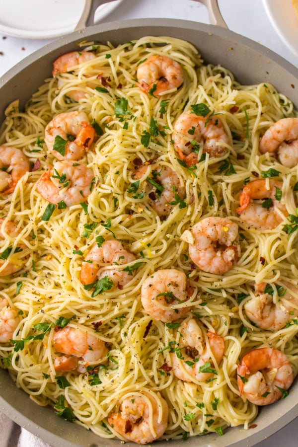 cooking shrimp scampi